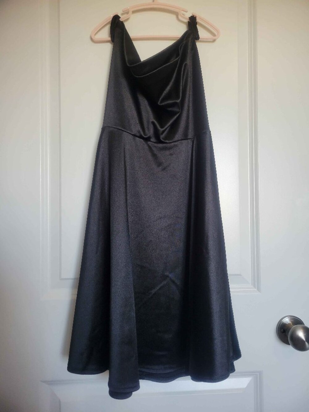 JULIAN.J simons little black dress open back with straps, womens